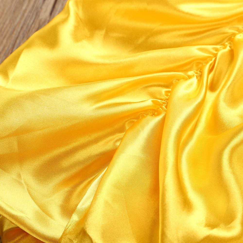 Girls Solid Color Pleated Off Shoulder Sling Princess Dress wholesale infant clothing