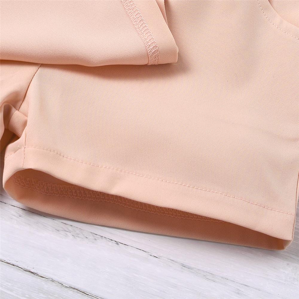Girls Solid Color Short-sleeve Off Shoulder Top & Irregular Skirt Trendy Kids Wholesale Clothing