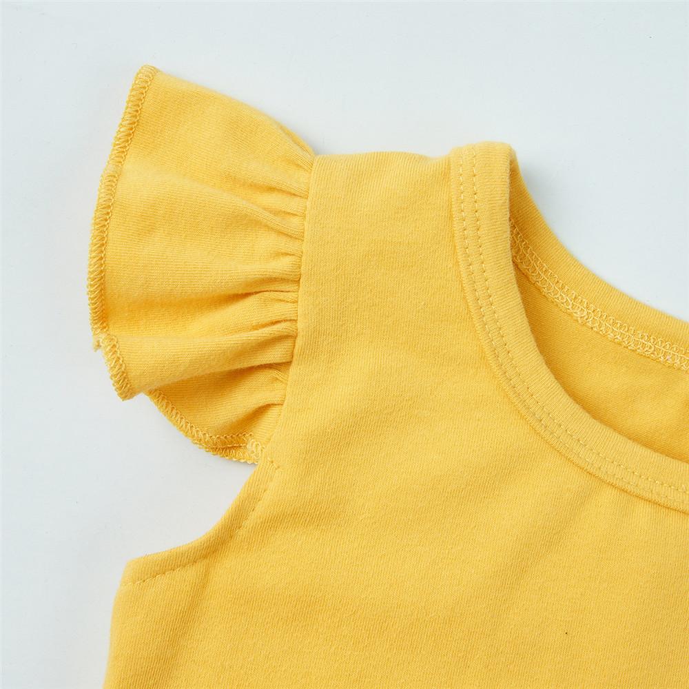 Baby Girls Solid Color Short Sleeve Romper & Leopard Shorts & Headband wholesale baby clothes