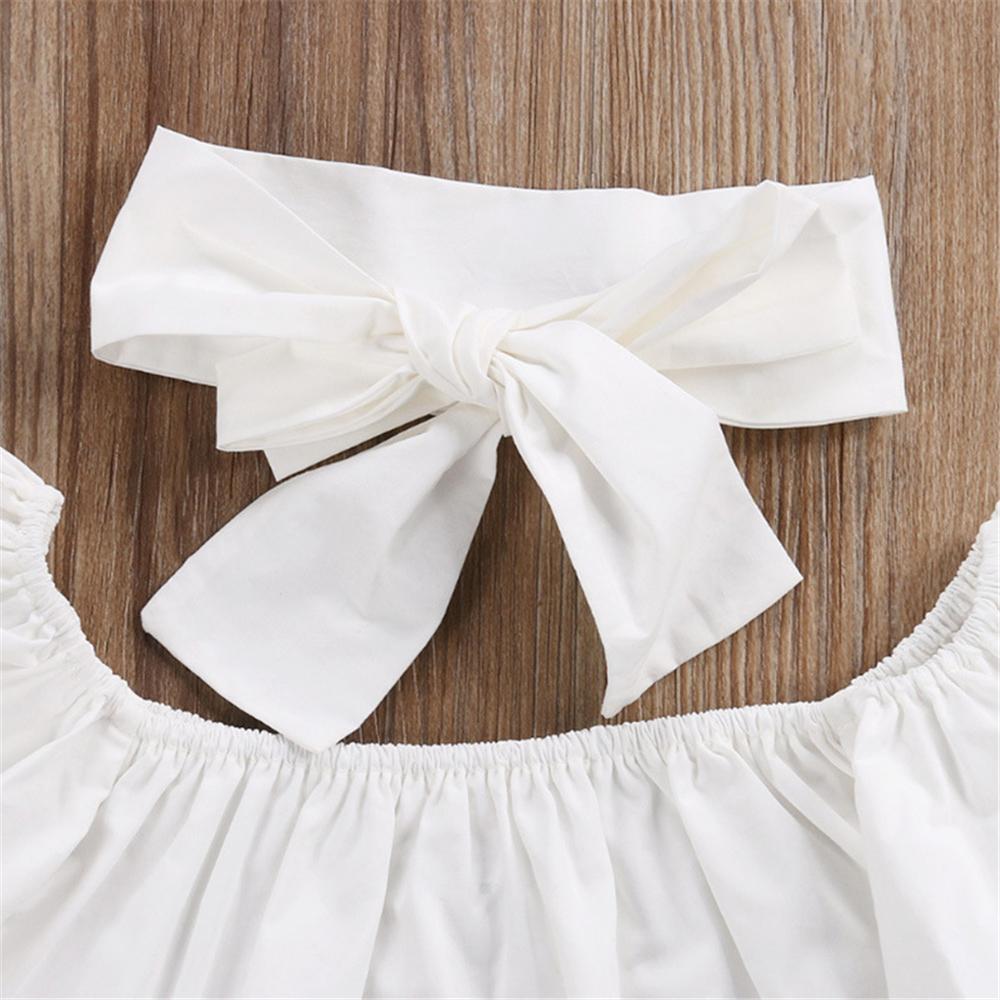 Girls Solid Color Sleeveless Top & Ripped Jeans & Headband Kids Wholesale Clothing