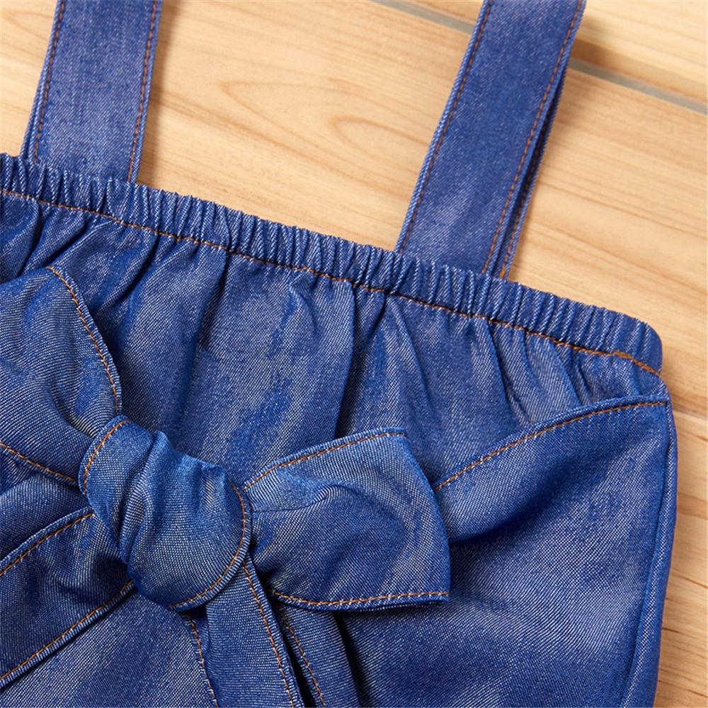 Baby Girls Solid Color Sling Top & Flared Pants Baby Clothes At Wholesale Prices
