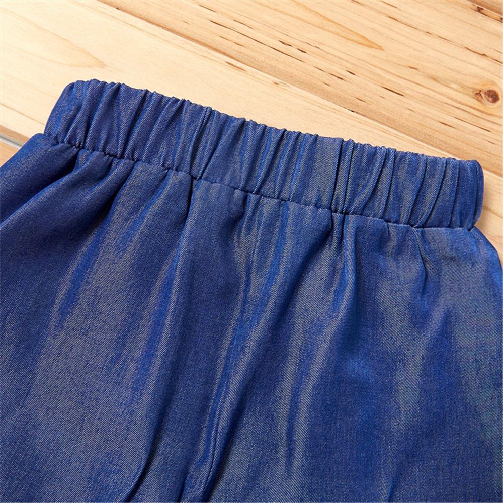 Baby Girls Solid Color Sling Top & Flared Pants Baby Clothes At Wholesale Prices