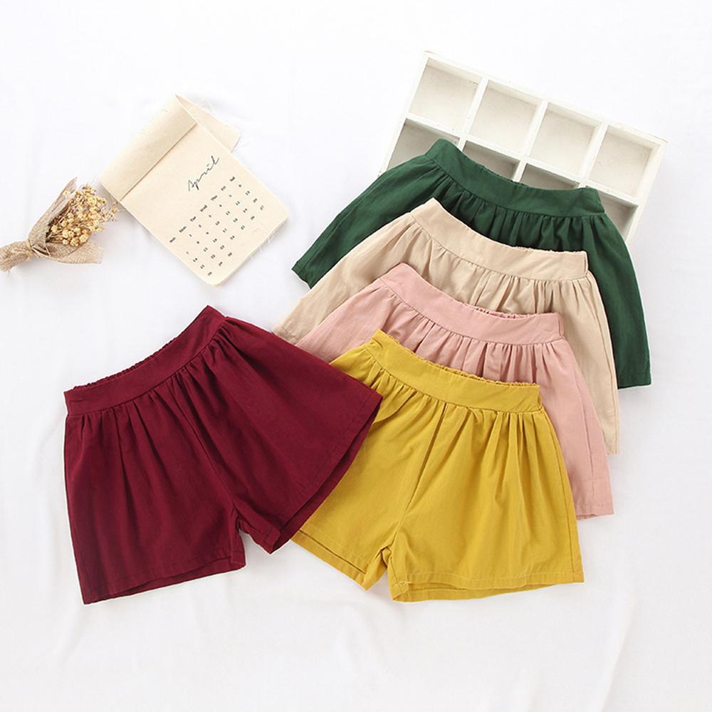 Girls Solid Color Summer Shorts kids clothing wholesale