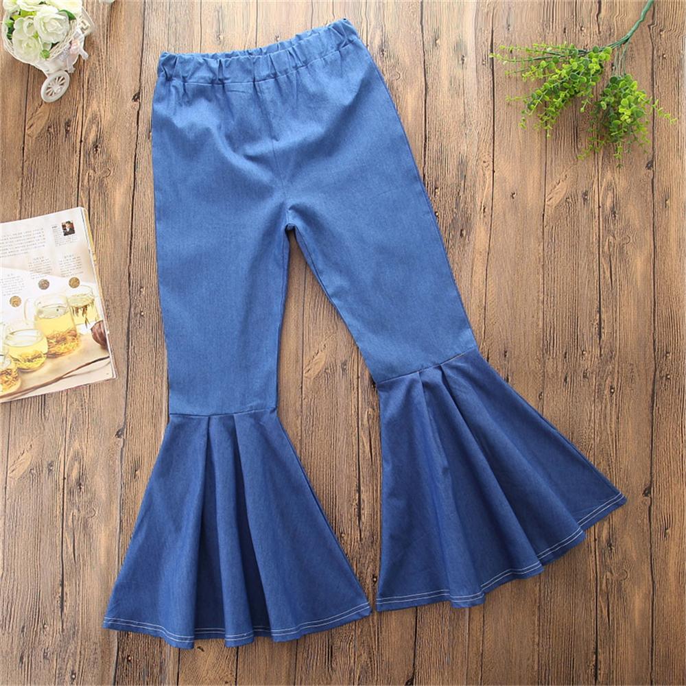 Baby Girls Solid Flared Jeans Baby Outfits Girl Wholesale