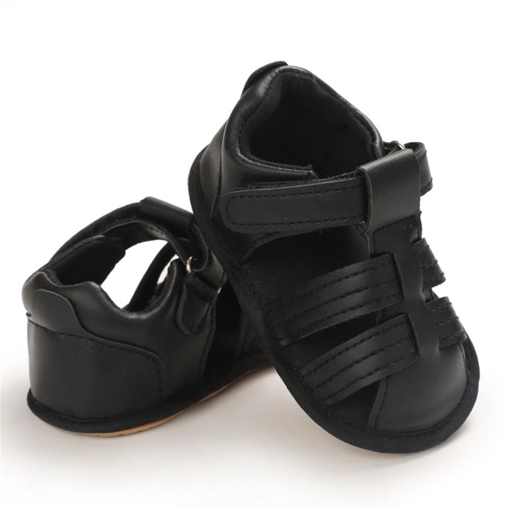 Baby Unisex Solid Hollow Out Magic Tape Sandals Wholesale Baby Shoes Suppliers