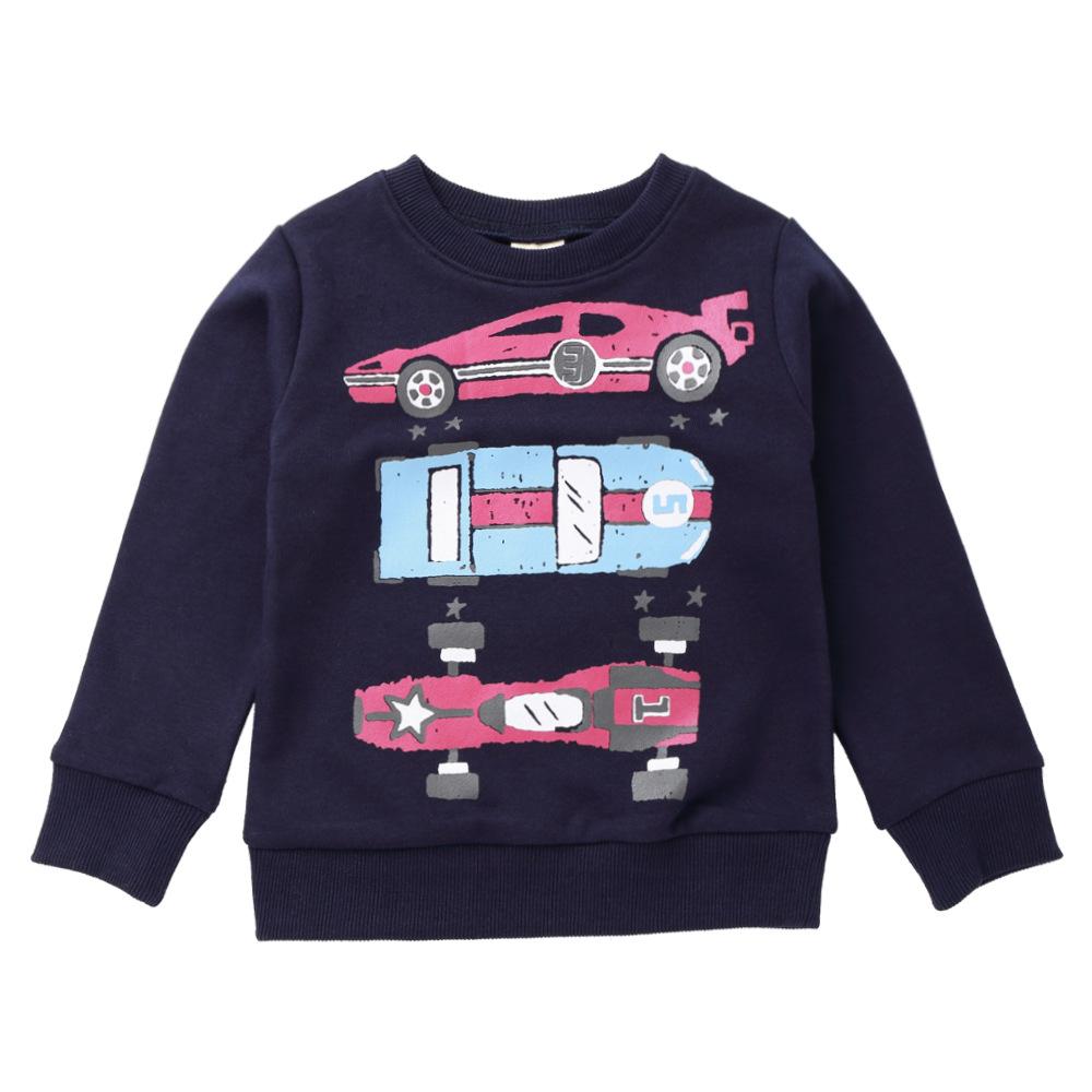 Boys Solid Long Sleeve Cartoon Casual Tops Wholesale