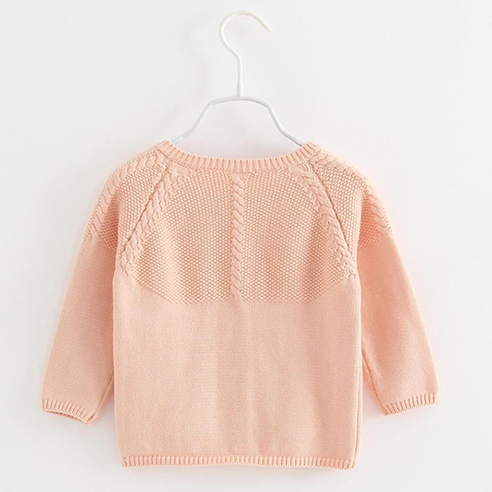 Girls Solid Long Sleeve Casual Sweaters