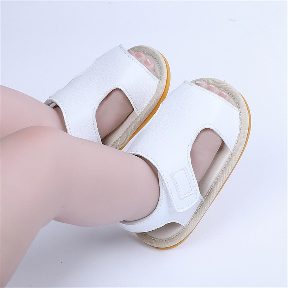 Baby Unisex Solid Magic Tape Sandals Wholesale Baby Shoes Suppliers