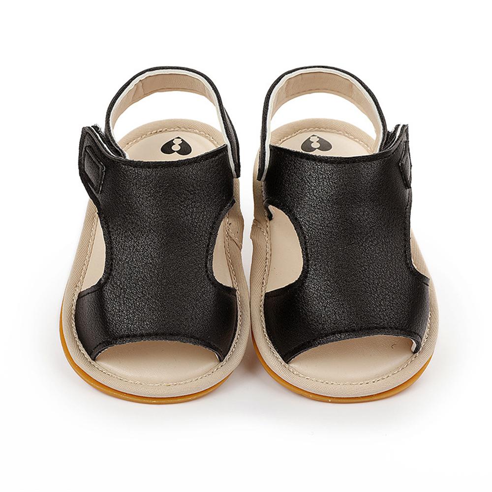 Baby Unisex Solid Magic Tape Sandals Wholesale Baby Shoes Suppliers