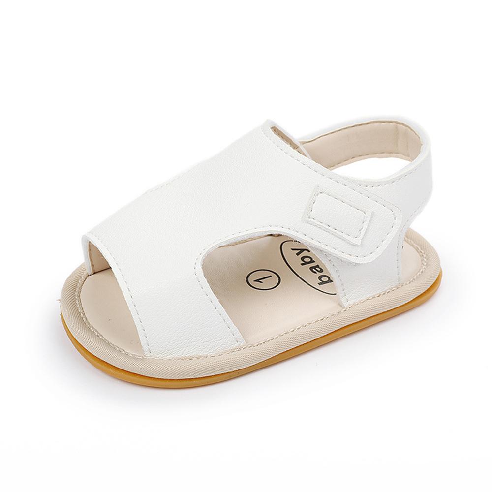 Baby Unisex Solid Magic Tape Sandals Wholesale Baby Shoes Suppliers