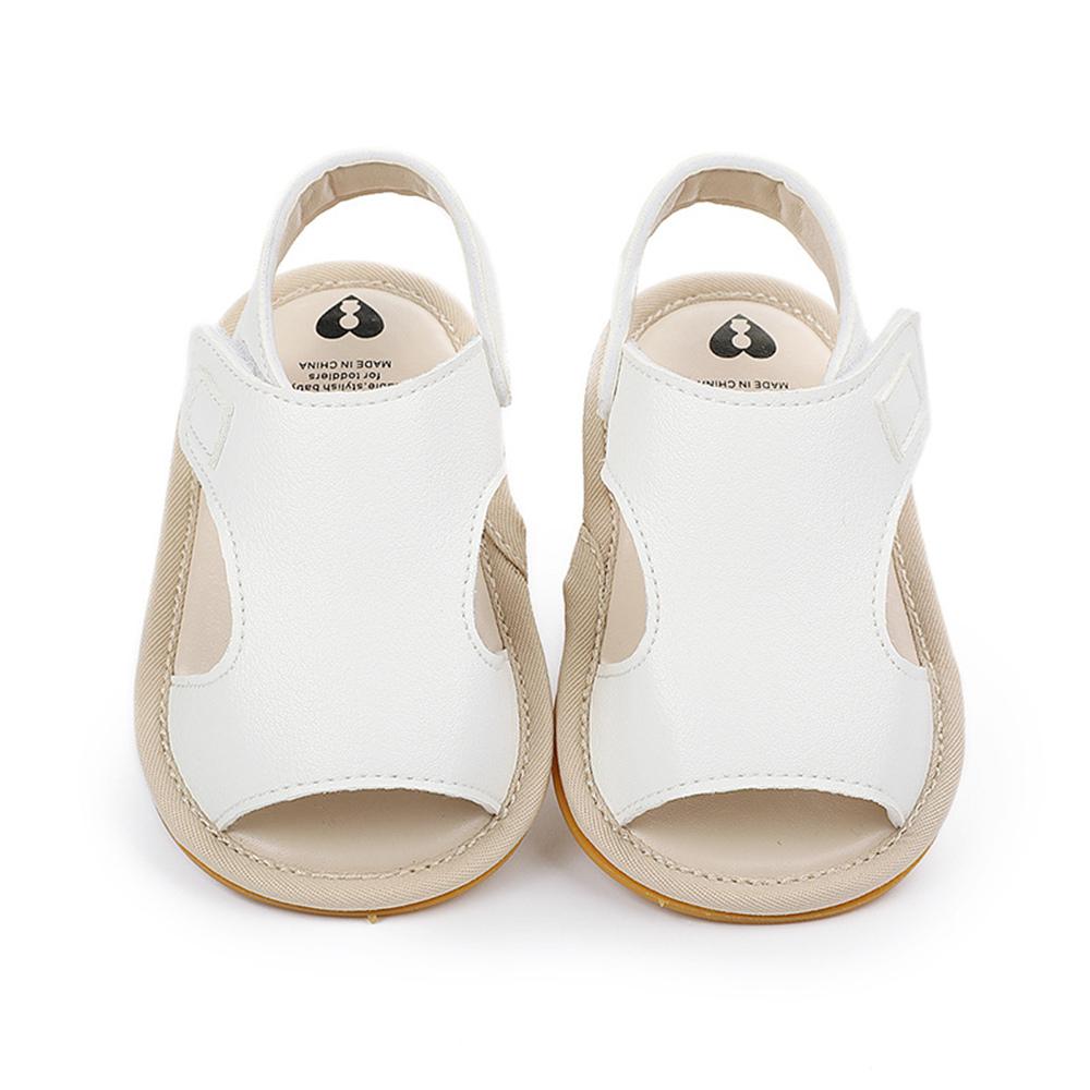 Baby Unisex Solid Magic Tape Sandals Wholesale Baby Shoes Suppliers