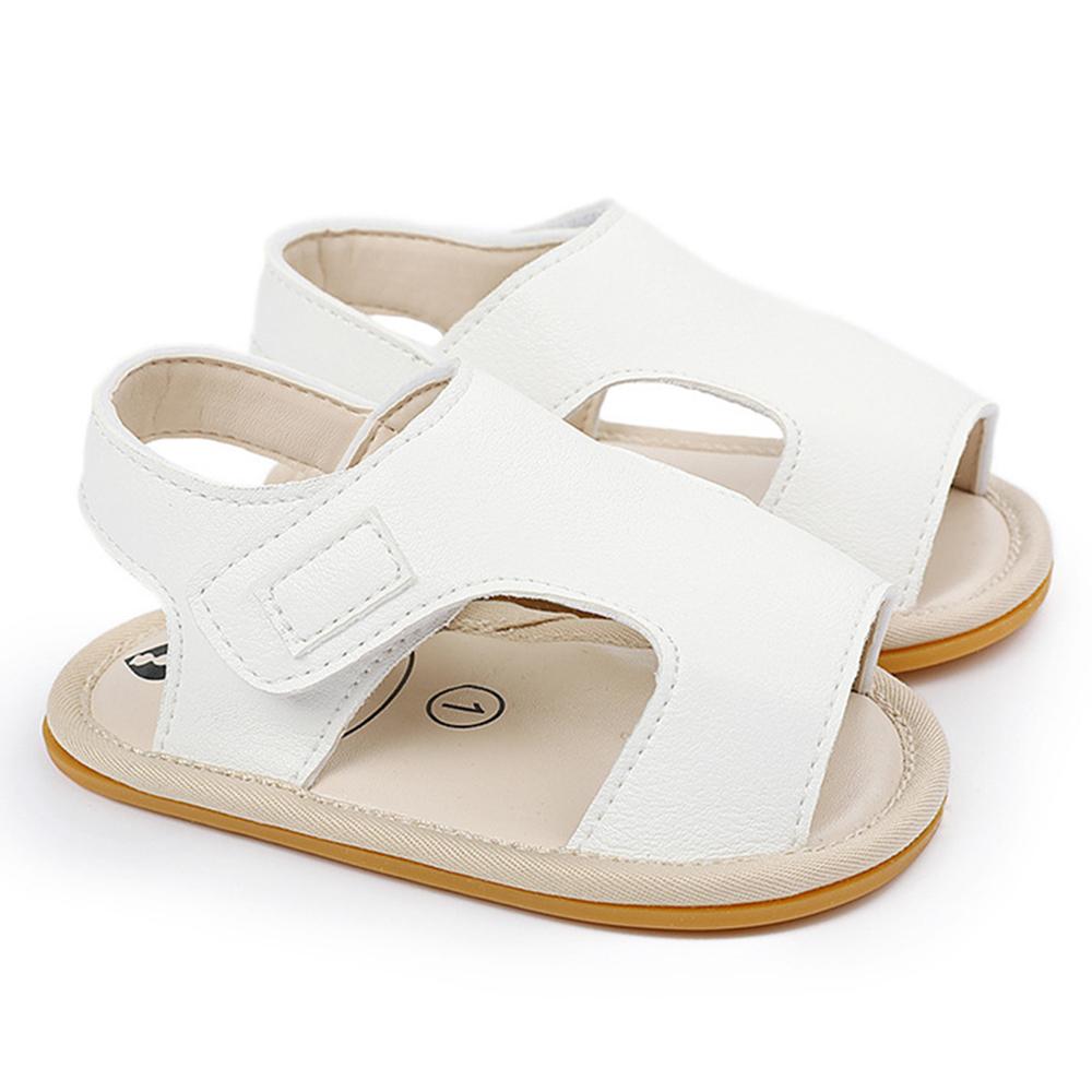 Baby Unisex Solid Magic Tape Sandals Wholesale Baby Shoes Suppliers