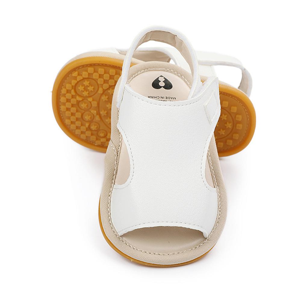 Baby Unisex Solid Magic Tape Sandals Wholesale Baby Shoes Suppliers