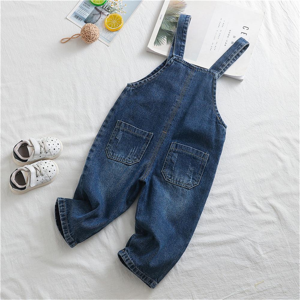 Boys Solid Pocket Daily Jumpsuits