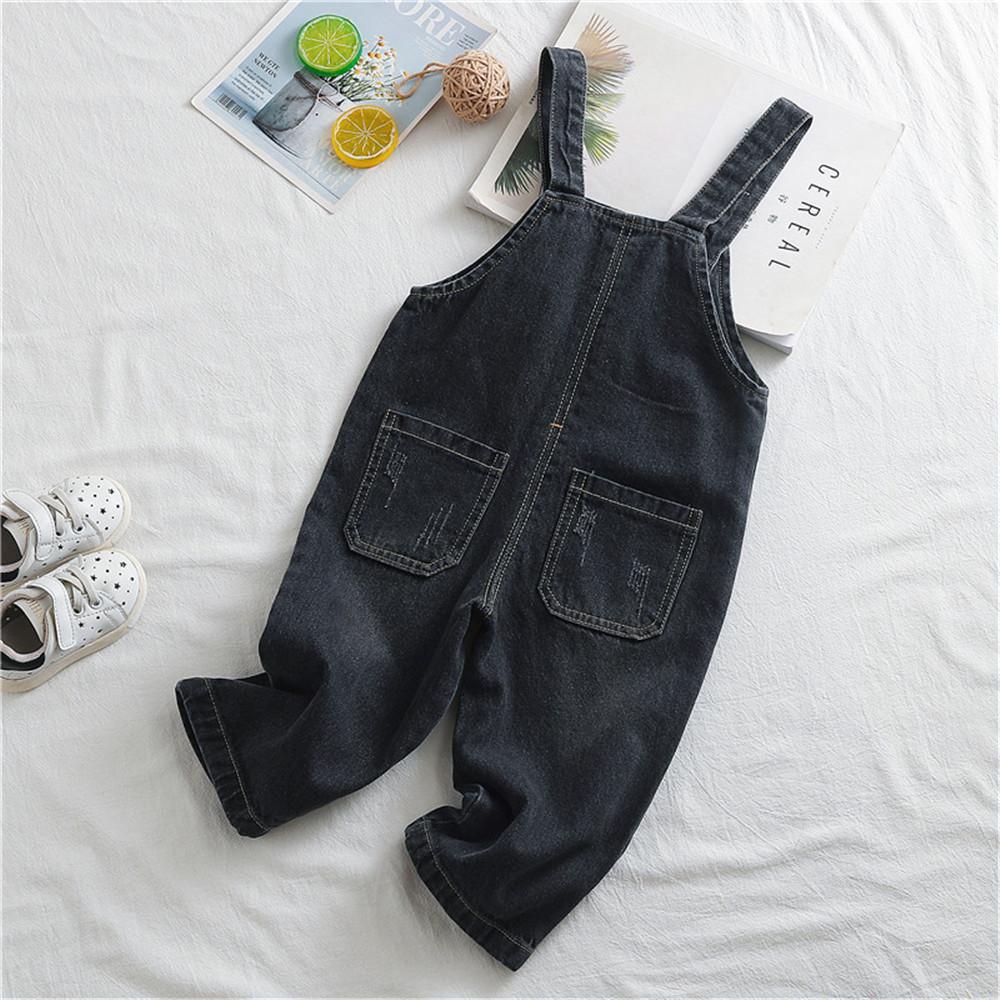 Boys Solid Pocket Daily Jumpsuits