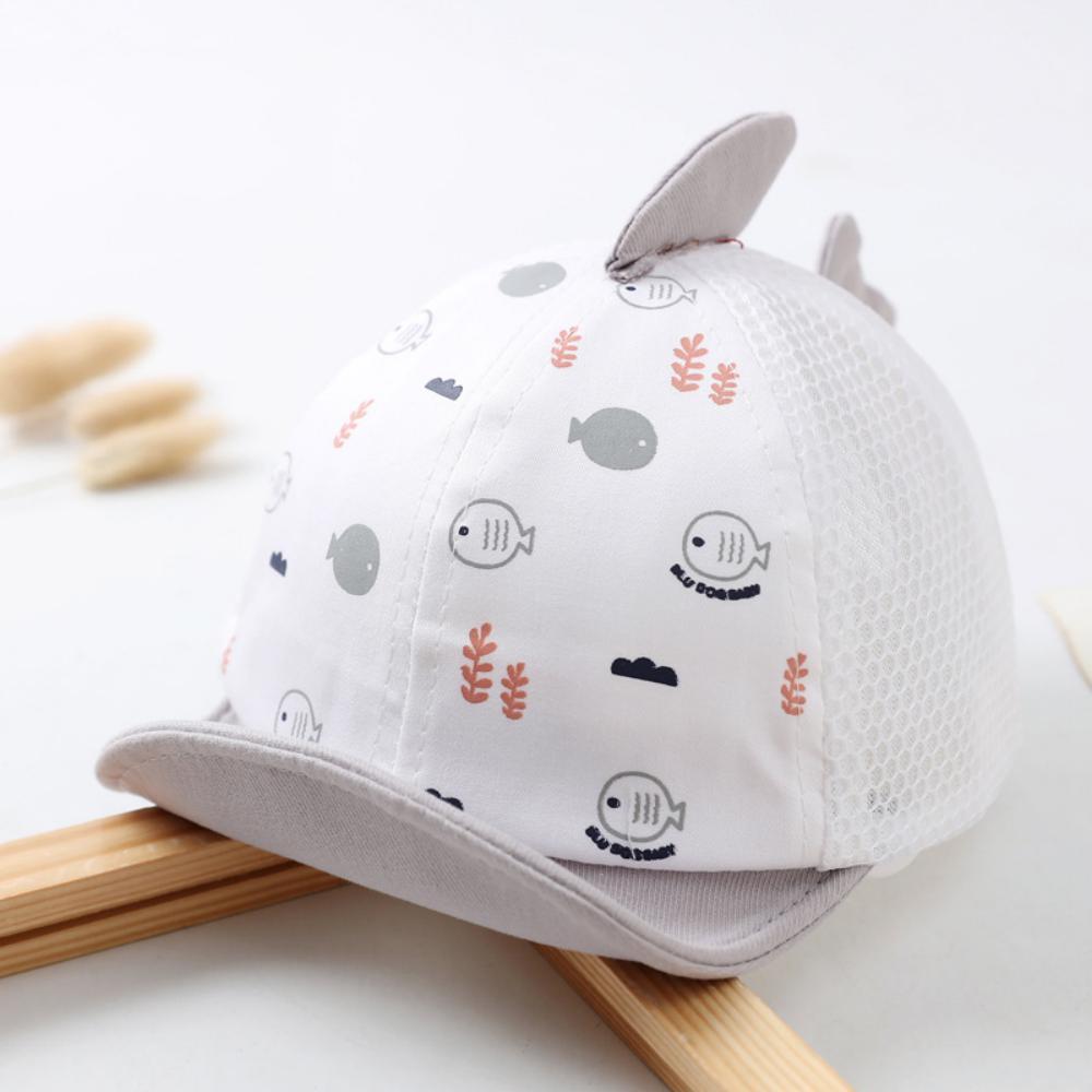 Spring And Summer Cartoon Fish Thin Mesh Sunshade Cap Wholesale Kids Accessories