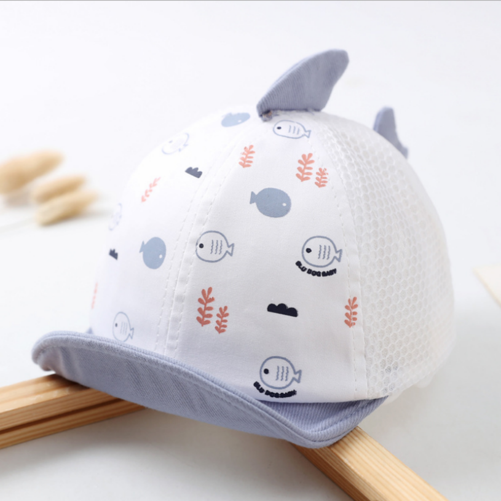 Spring And Summer Cartoon Fish Thin Mesh Sunshade Cap Wholesale Kids Accessories