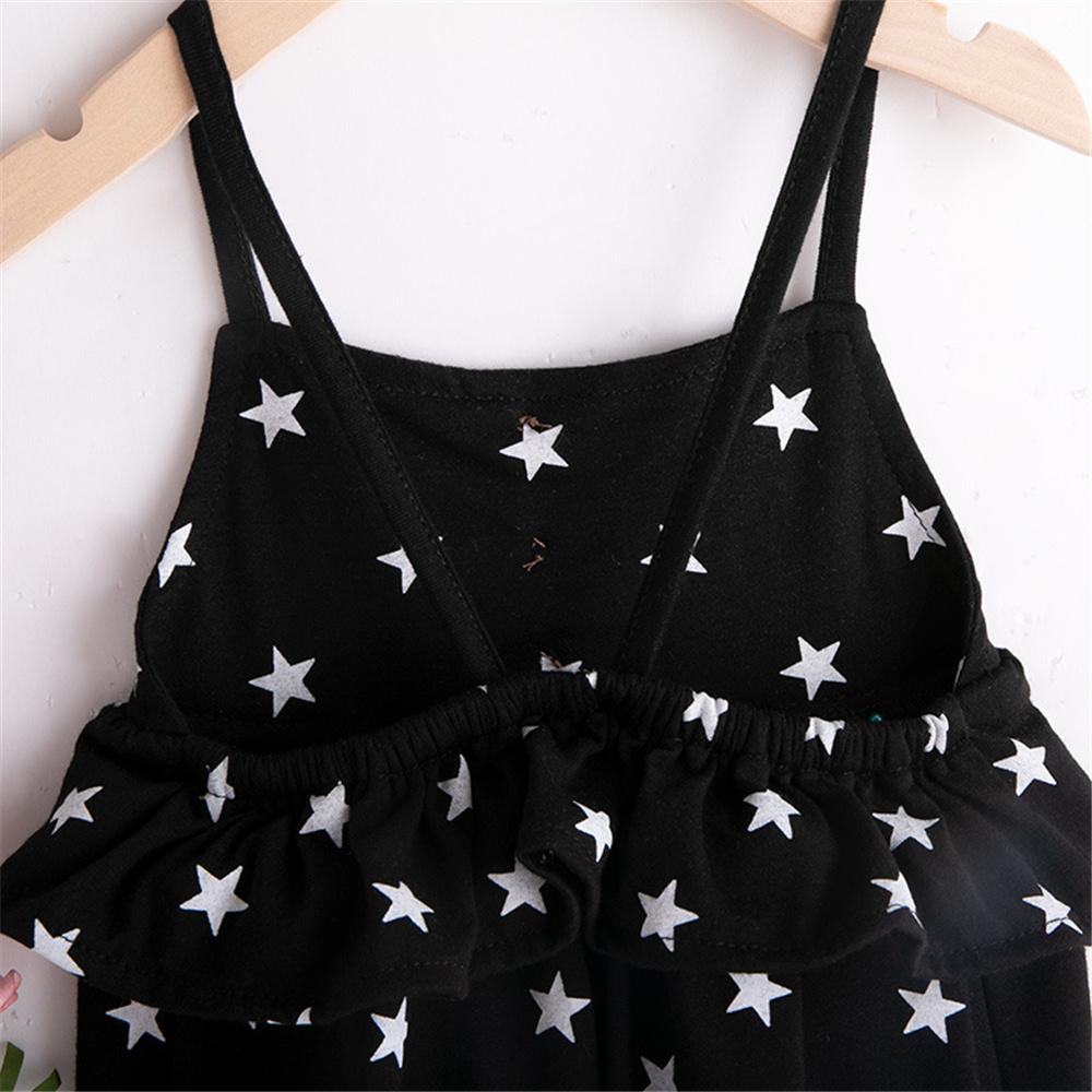 Girls Star Button Sling Jumpsuit Trendy Kids Wholesale Clothing