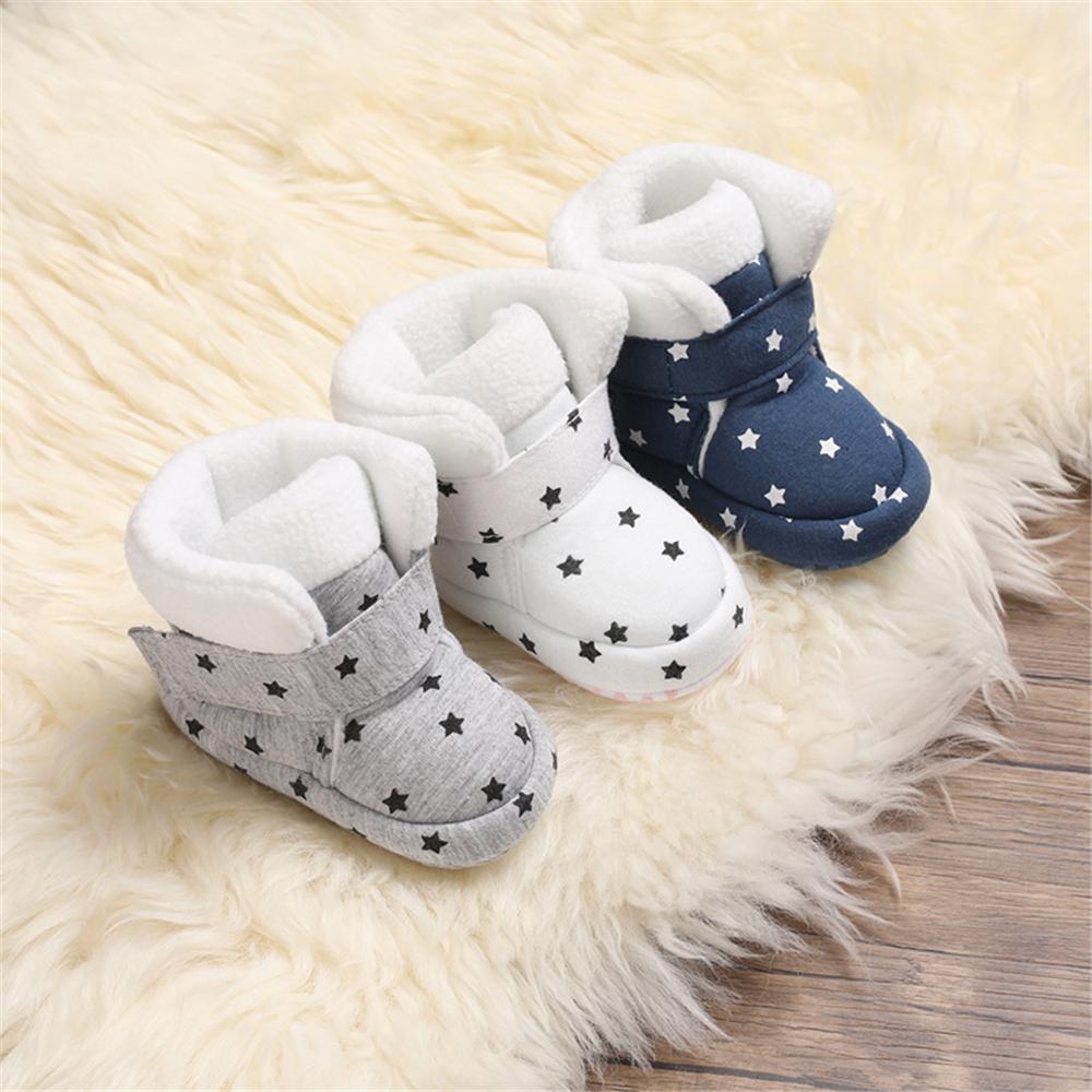 Baby Girls Star Magic Tape Snow Boots Wholesale Kid Shoes