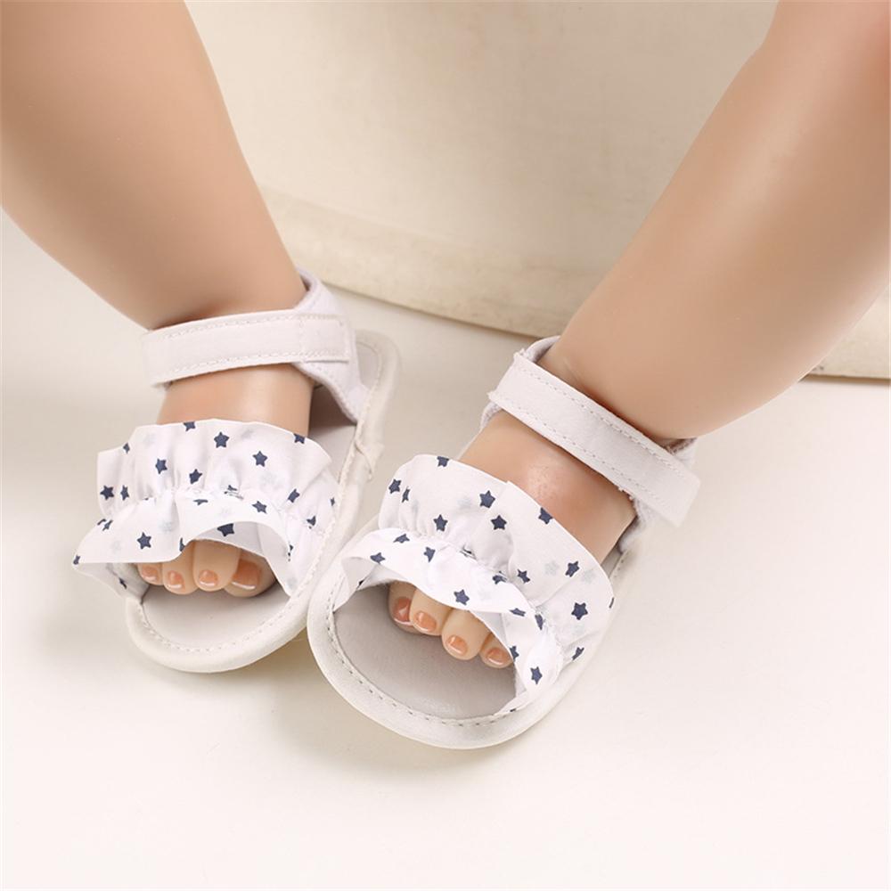 Baby Girls Star Printed Magic Tape Sandals Toddler Shoes Wholesale