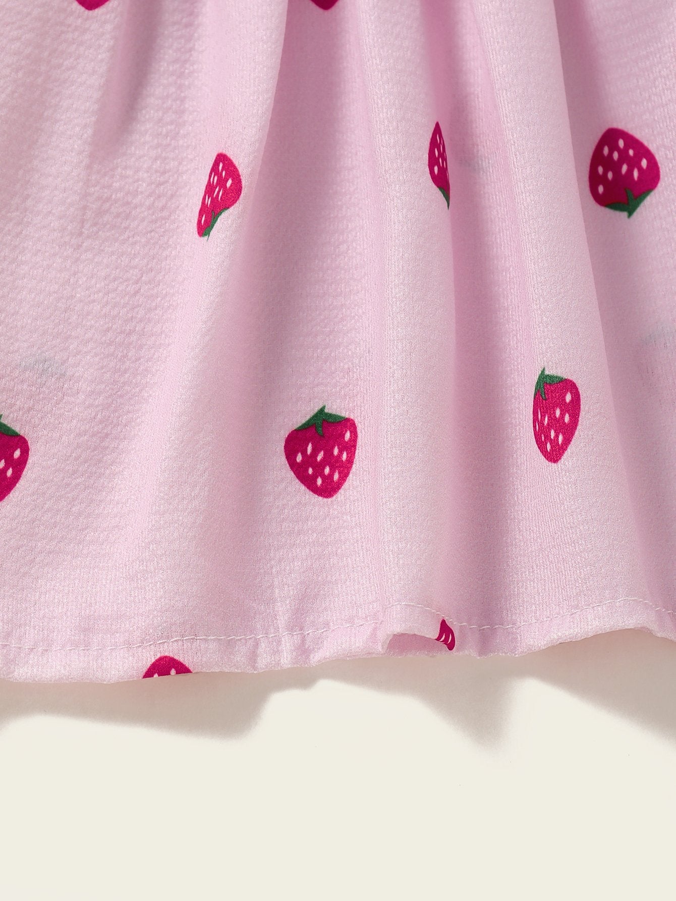 Girls Strawberry Polka Dot Printed Sleeveless Sling Dress Kids Dress Wholesale