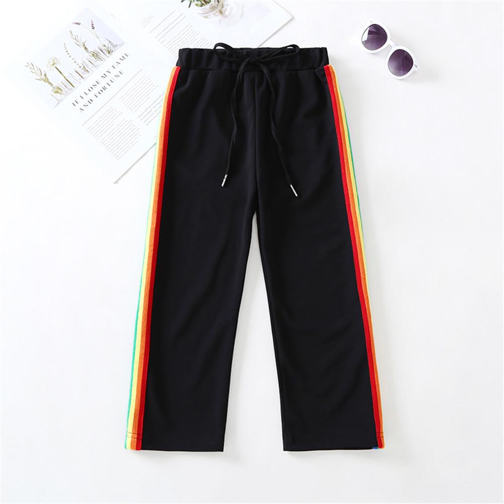 Girls Striped Casual Pants trendy kids wholesale clothing