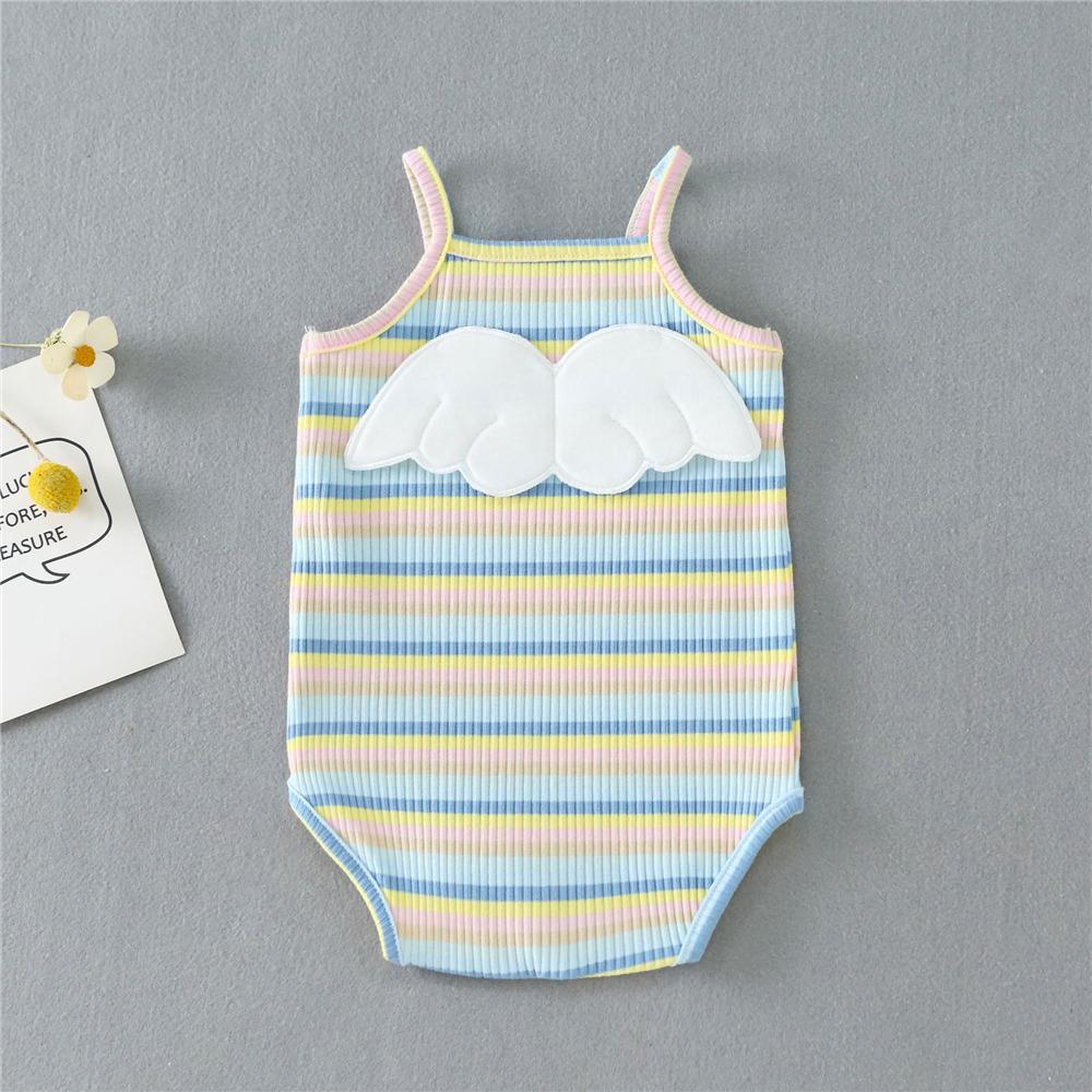 Baby Girls Striped Cute Sling Romper Wholesale Baby Clothes