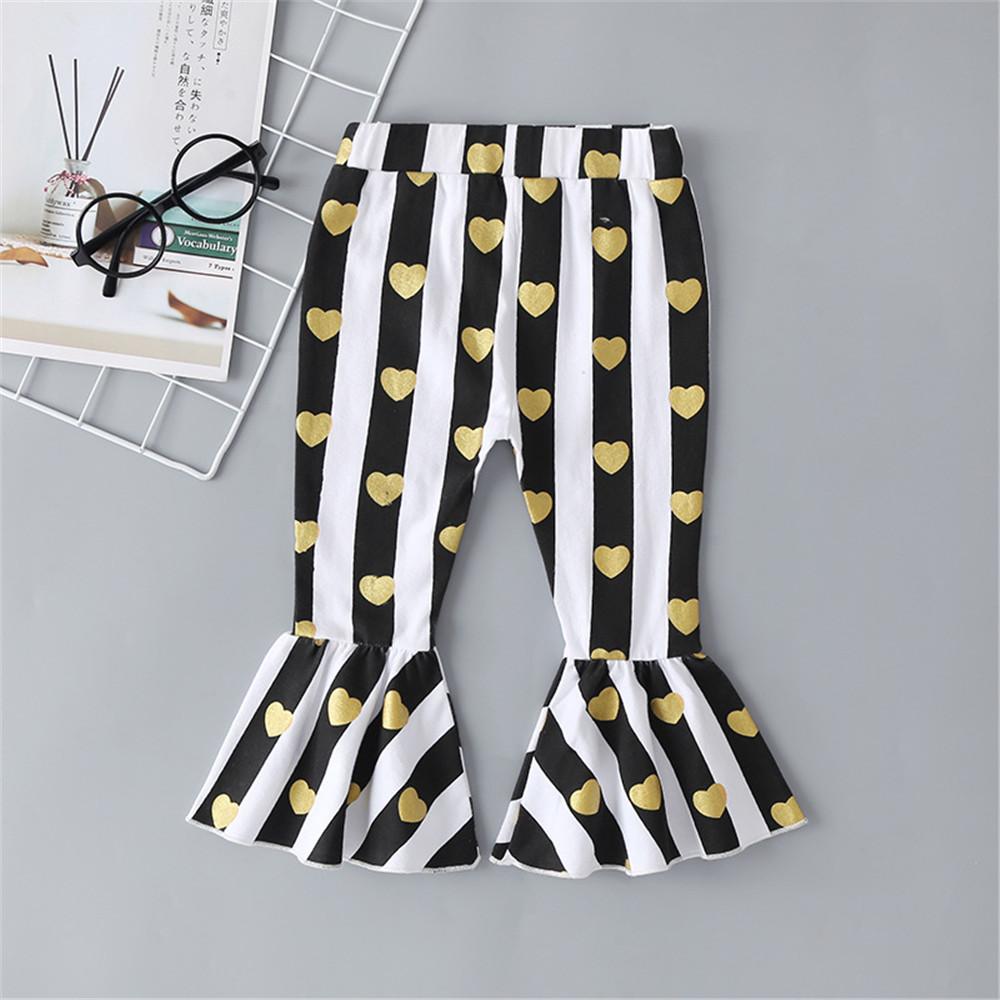Baby Girls Striped Heart Flare Trousers