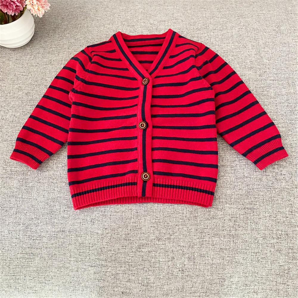 Baby Unisex Striped Sweaters Long Sleeve Cardigan Jackets