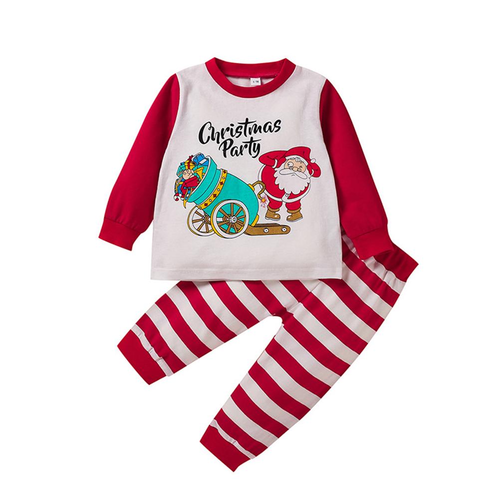 Baby Striped Letter Cartoon Printed Top & Pants baby clothing wholesale