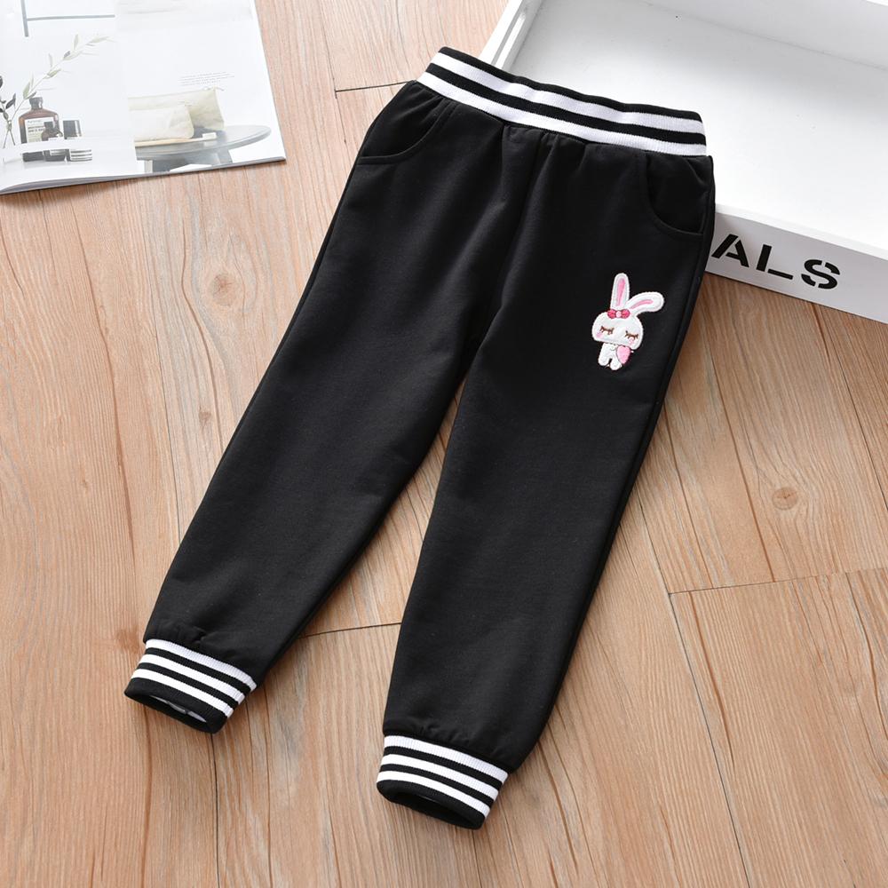 Girls Striped Rabbit Printed Cartoon Pants trendy kids wholesale clothing