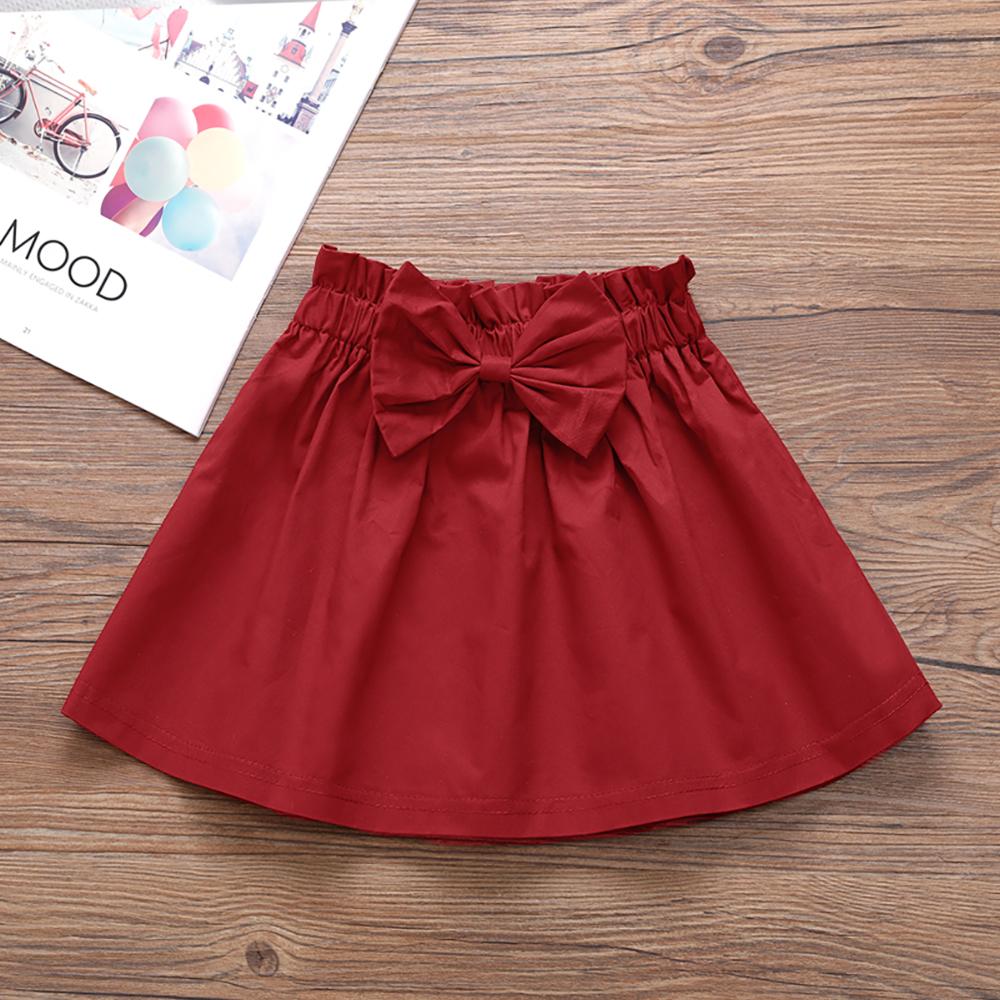 Girls Striped Short Sleeve Ruffled Top & Solid Skirt wholesale childrens clothing