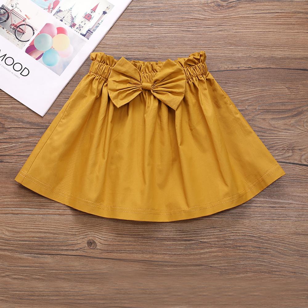 Girls Striped Short Sleeve Ruffled Top & Solid Skirt wholesale childrens clothing