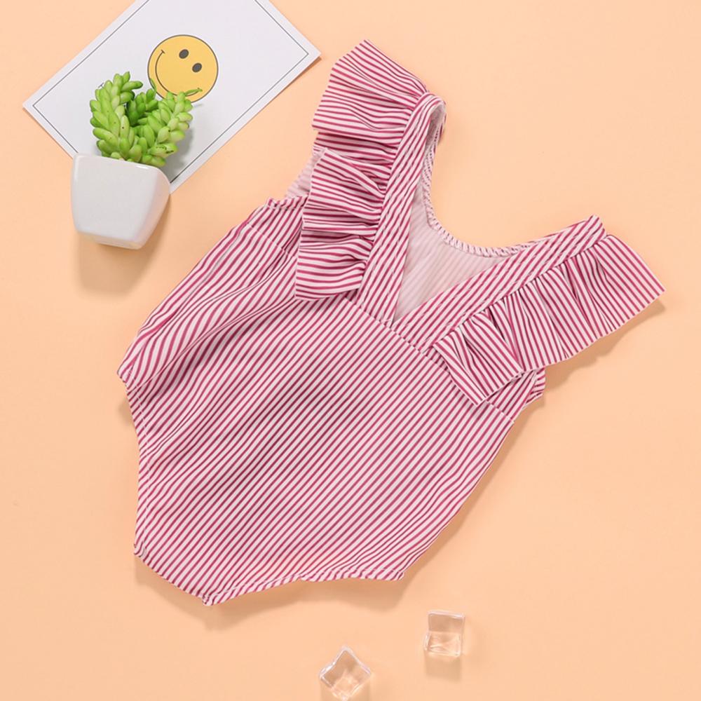 Baby Girls Striped Sleeveless One Piece Swimwear Toddler One Piece Swimsuit