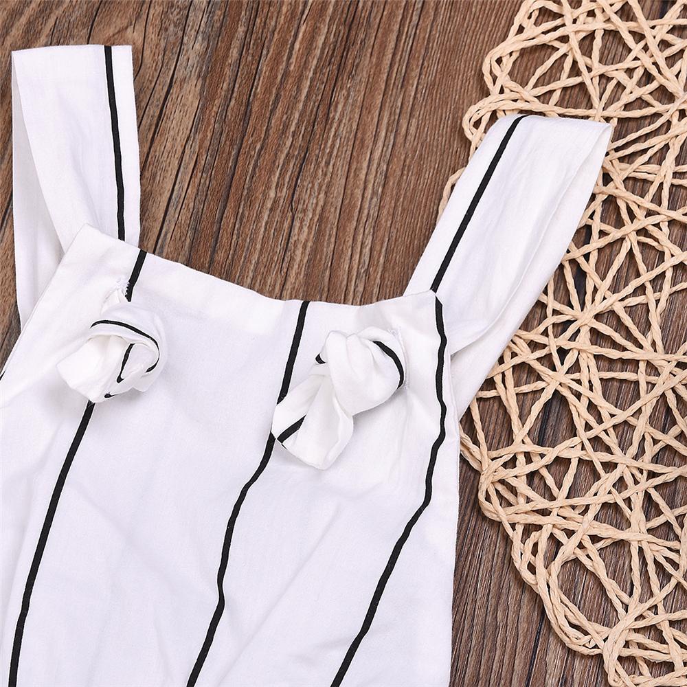 Girls Striped Sleeveless Sling Jumpsuit Wholesale Little Girl Clothes