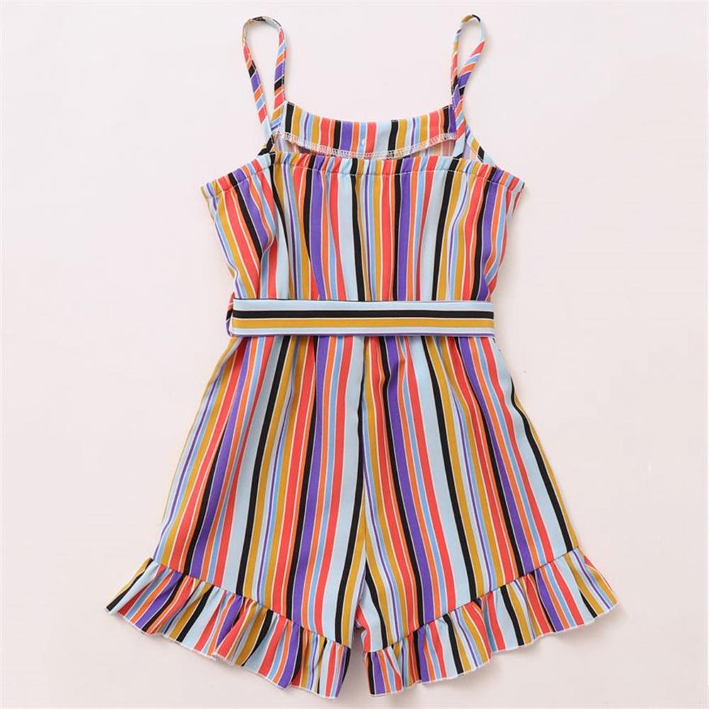 Girls Striped Sling Suspender Jumpsuit kids clothing wholesale