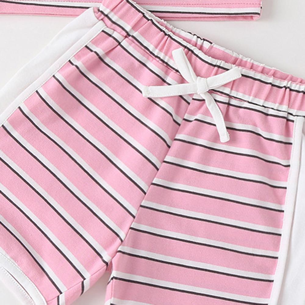 Girls Striped Sling Top & Shorts kids clothing wholesale