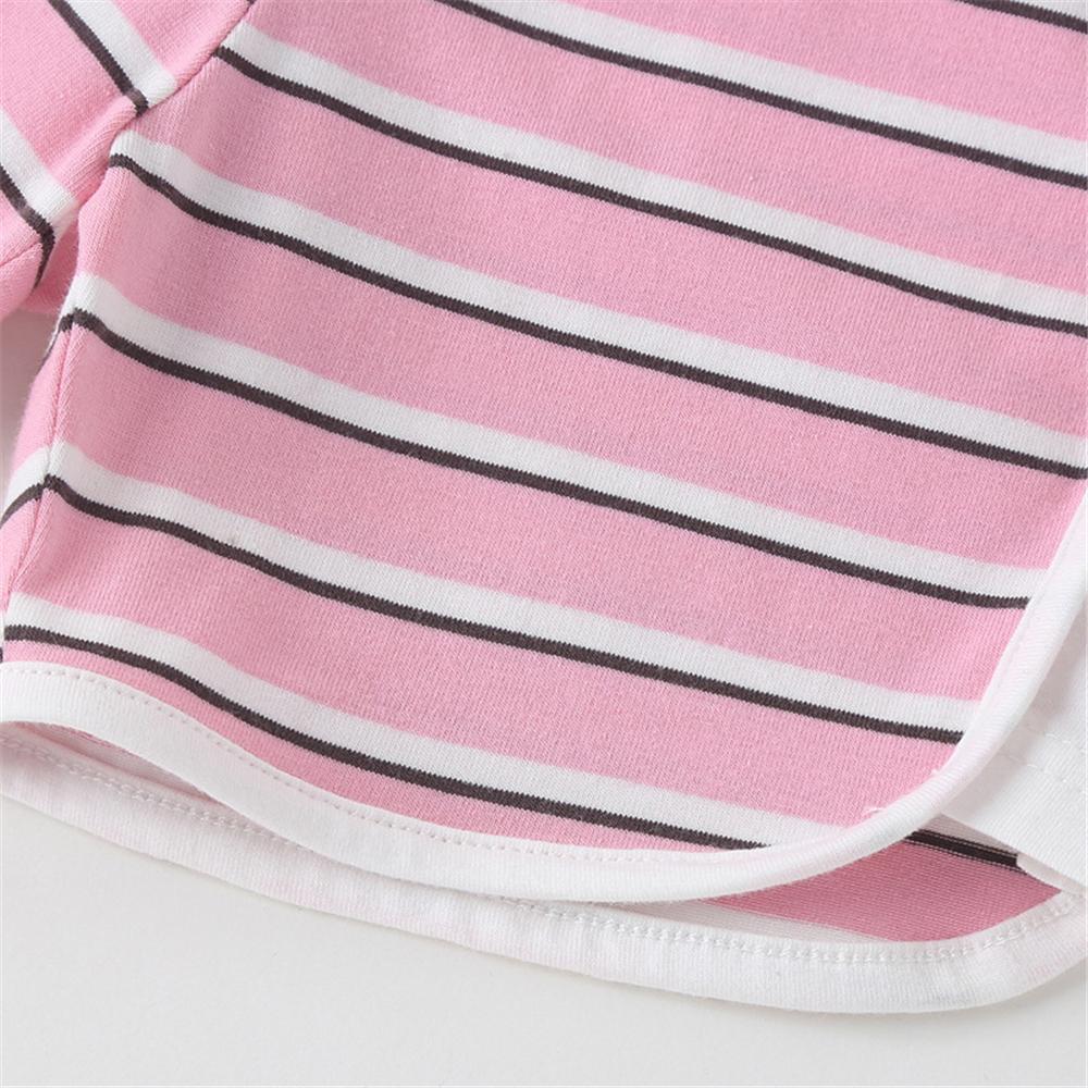 Girls Striped Sling Top & Shorts kids clothing wholesale