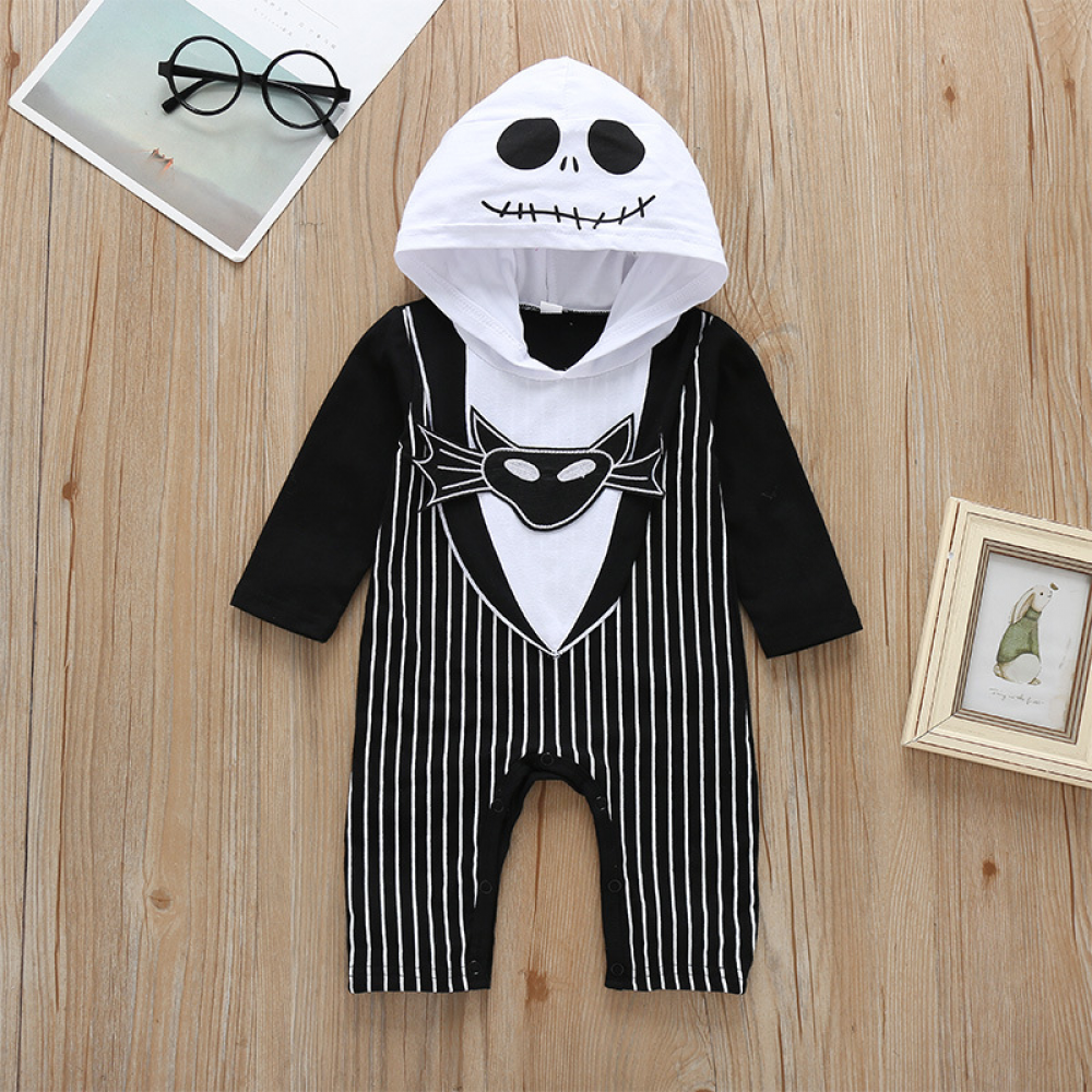 Baby Boys Striped Striped Long Sleeve Hooded Cartoon Romper baby wholesale clothing