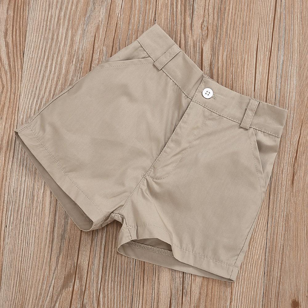 Boys Summer Boys' Lapel Print Leaf Short Sleeve Shirt & Shorts Wholesale Boys Suits