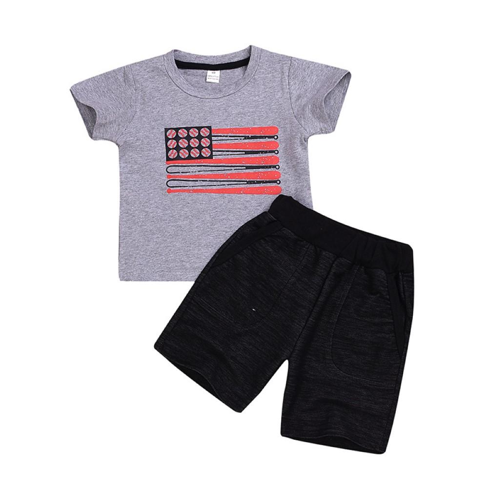 Summer Boys' Short Sleeve T-shirt & Shorts Toddler Boy Sets