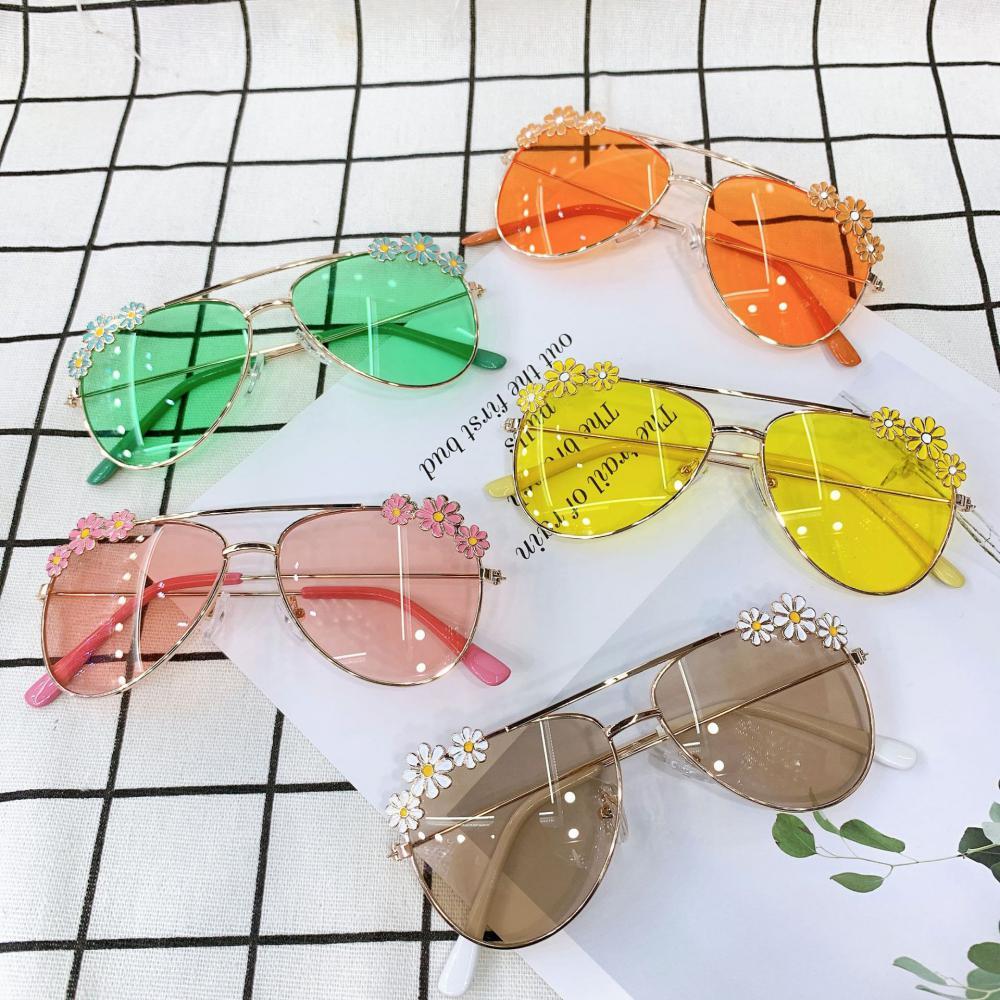 Summer Children's Fashion Sunglasses Small Daisy Flowers Glasses Accessories Wholesale