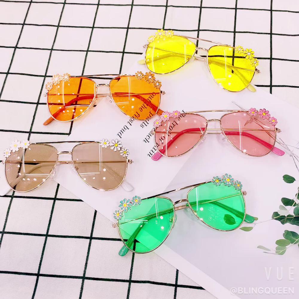 Summer Children's Fashion Sunglasses Small Daisy Flowers Glasses Accessories Wholesale