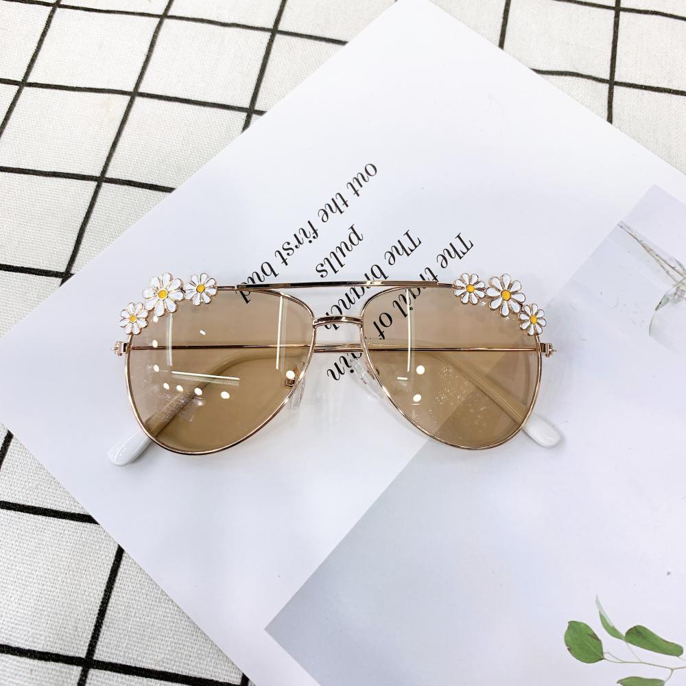 Summer Children's Fashion Sunglasses Small Daisy Flowers Glasses Accessories Wholesale