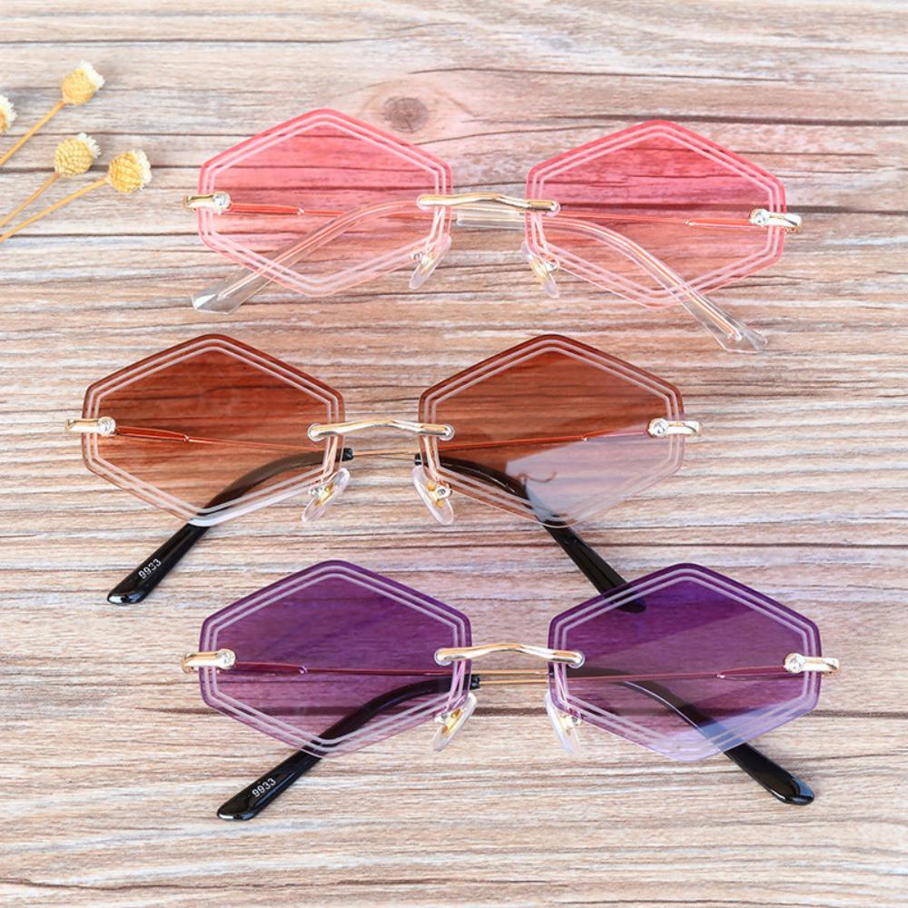 Summer Frameless Children's Sunglasses Diamond Small Frame Glasses Wholesale Accessories