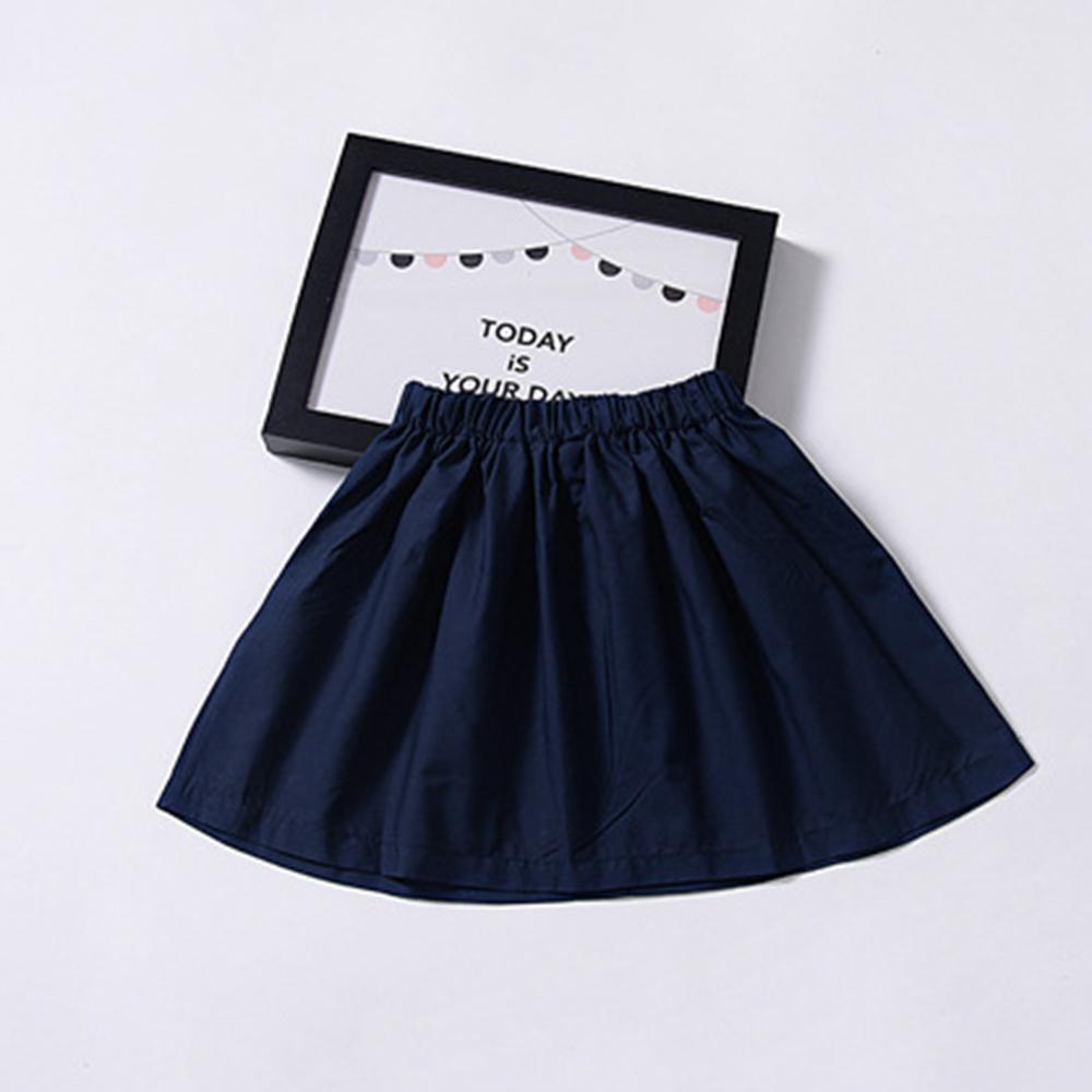 Girls Summer Solid Color Button Skirt Trendy Kids Wholesale Clothing