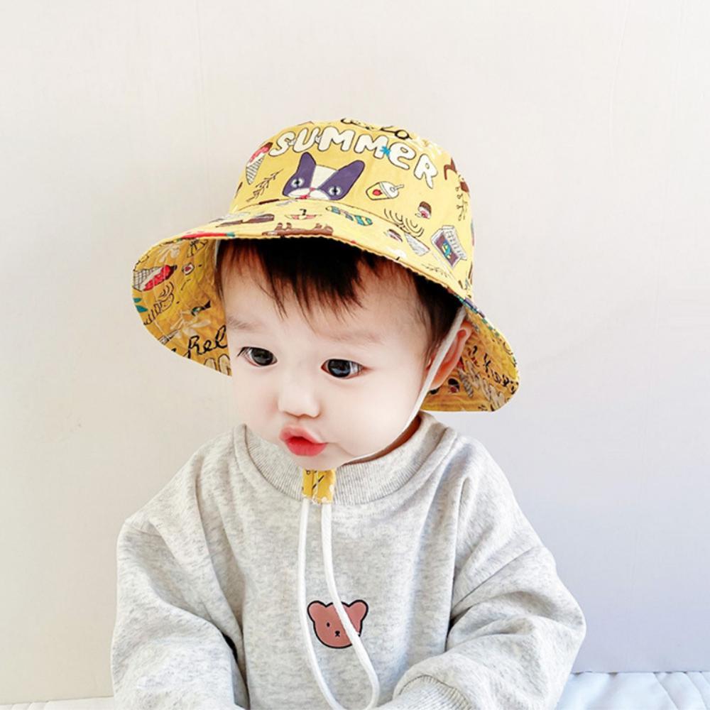 5PCS Thin Fisherman Hat Spring To Autumn Babys&Kids Cartoon Pattern Hat Baby Accessories Wholesale
