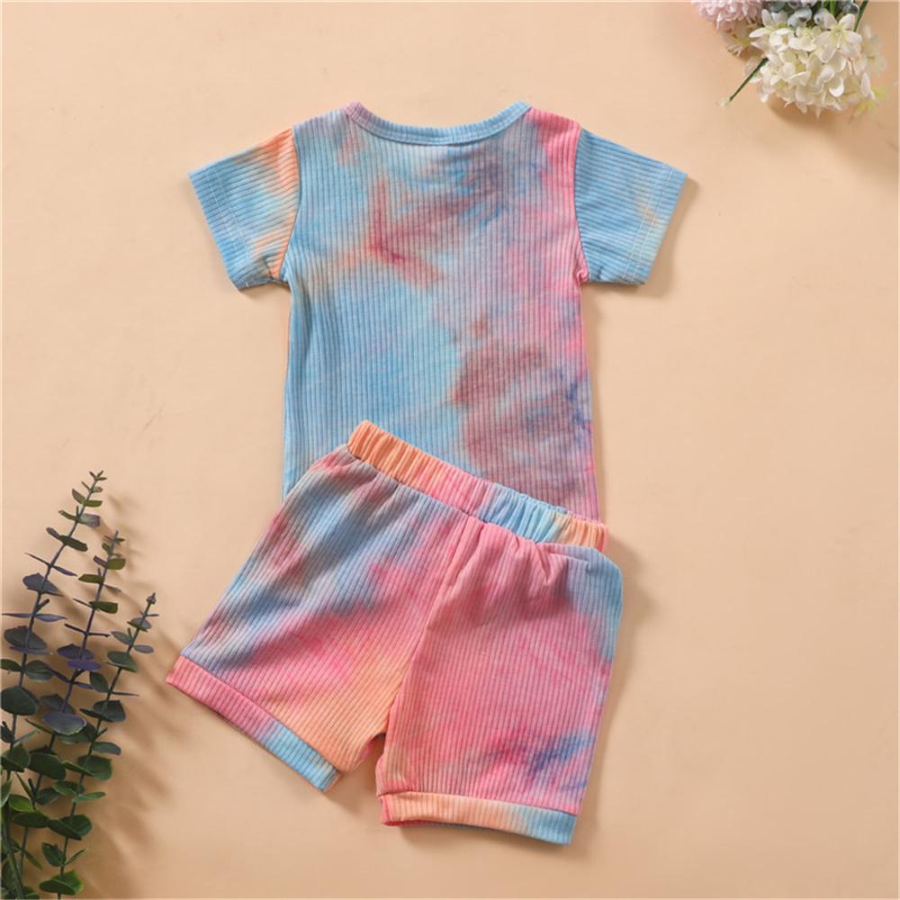 Boys Tie-Dye Short Sleeve Top & Shorts Children's Wholesale Boutique Clothing