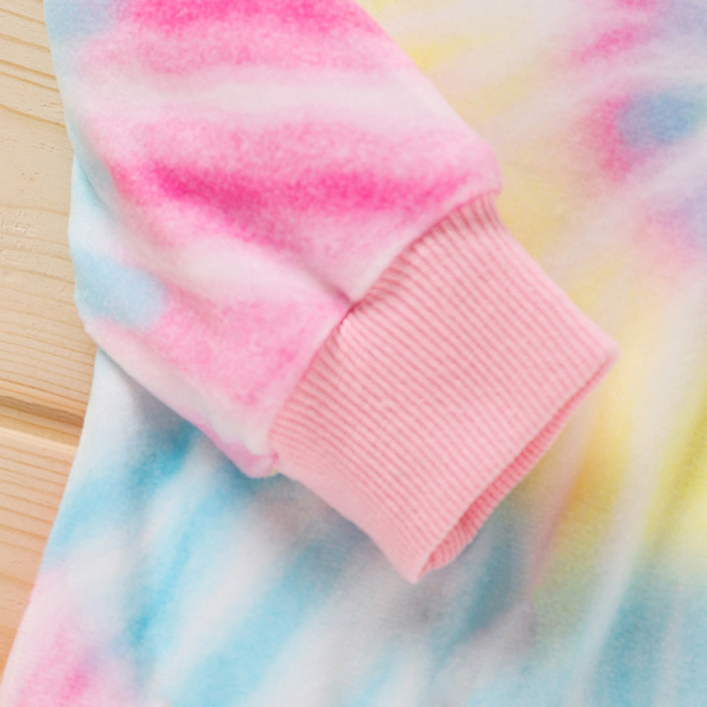 Girls Tie Dye Long Sleeve Fashion Top wholesale kids clothing