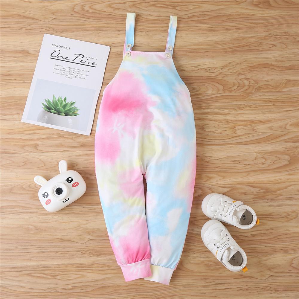 Girls Tie Dye Sling Jumpsuit kids wholesale clothing